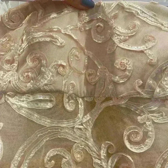 NWOT $268 SHO By Tadashi Sho Women's Pink Embroidered Fit & Flare Dress Size 12 - Picture 9 of 10